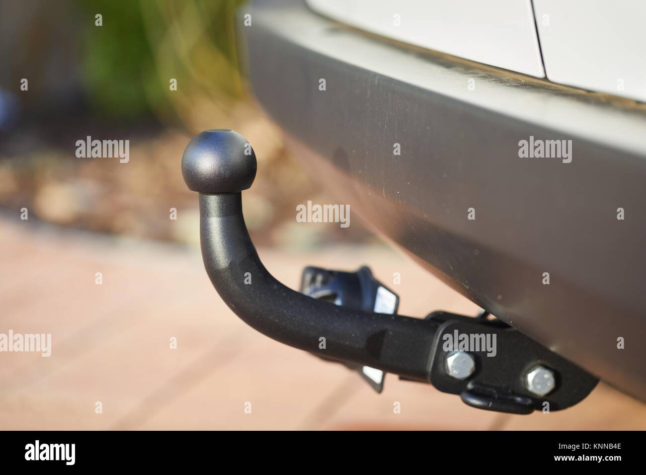 Towbar on a car Stock Photo Alamy