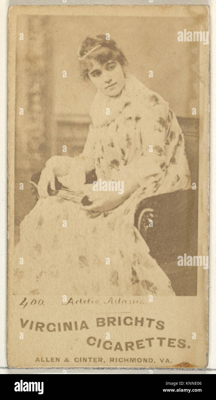 Card 400, Addie Adams, from the Actors and Actresses series (N45, Type 1) for Virginia Brights Cigarettes MET DP828861 411329 Stock Photo