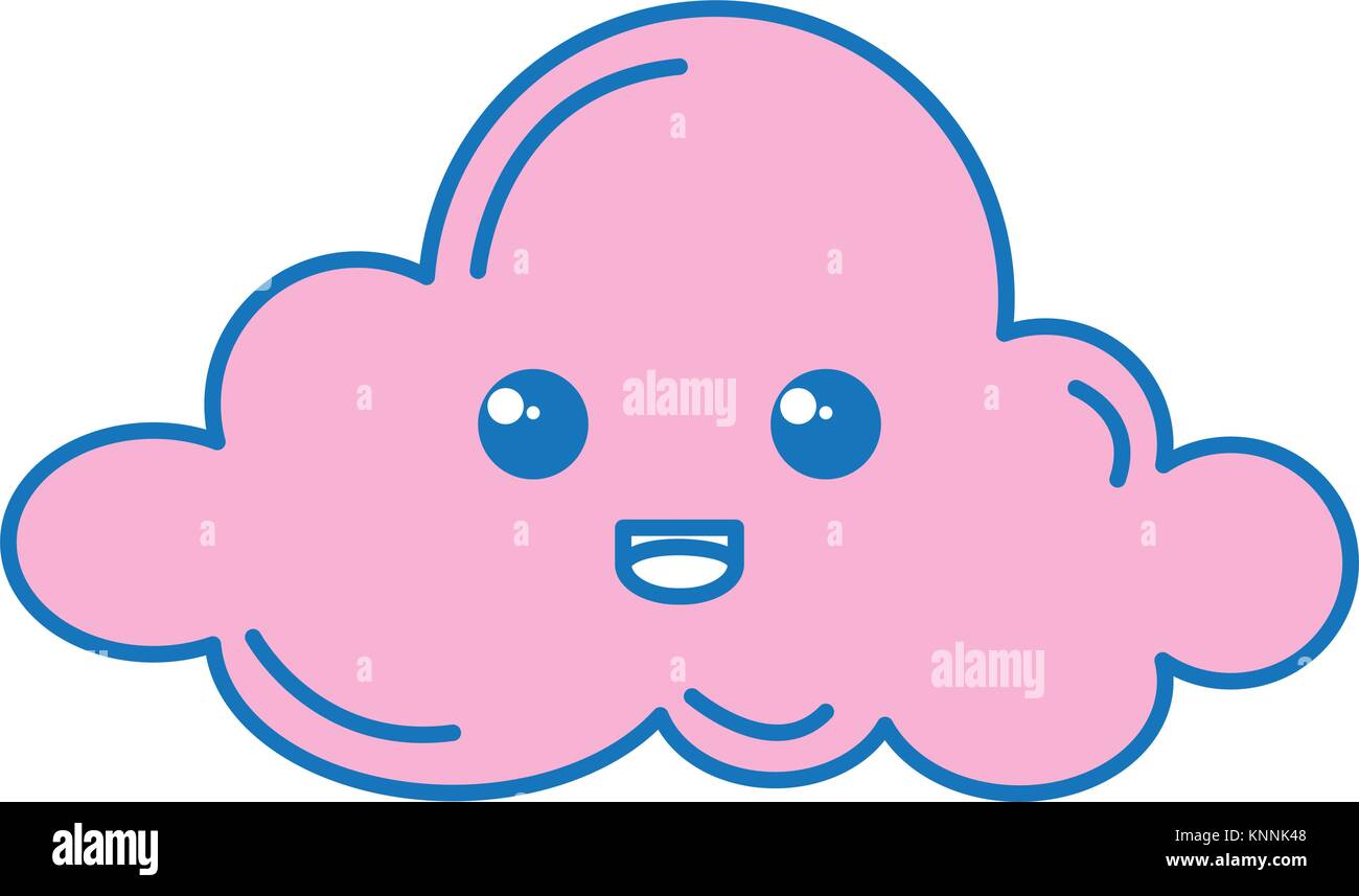 cloud sky kawaii character vector illustration design Stock Vector ...
