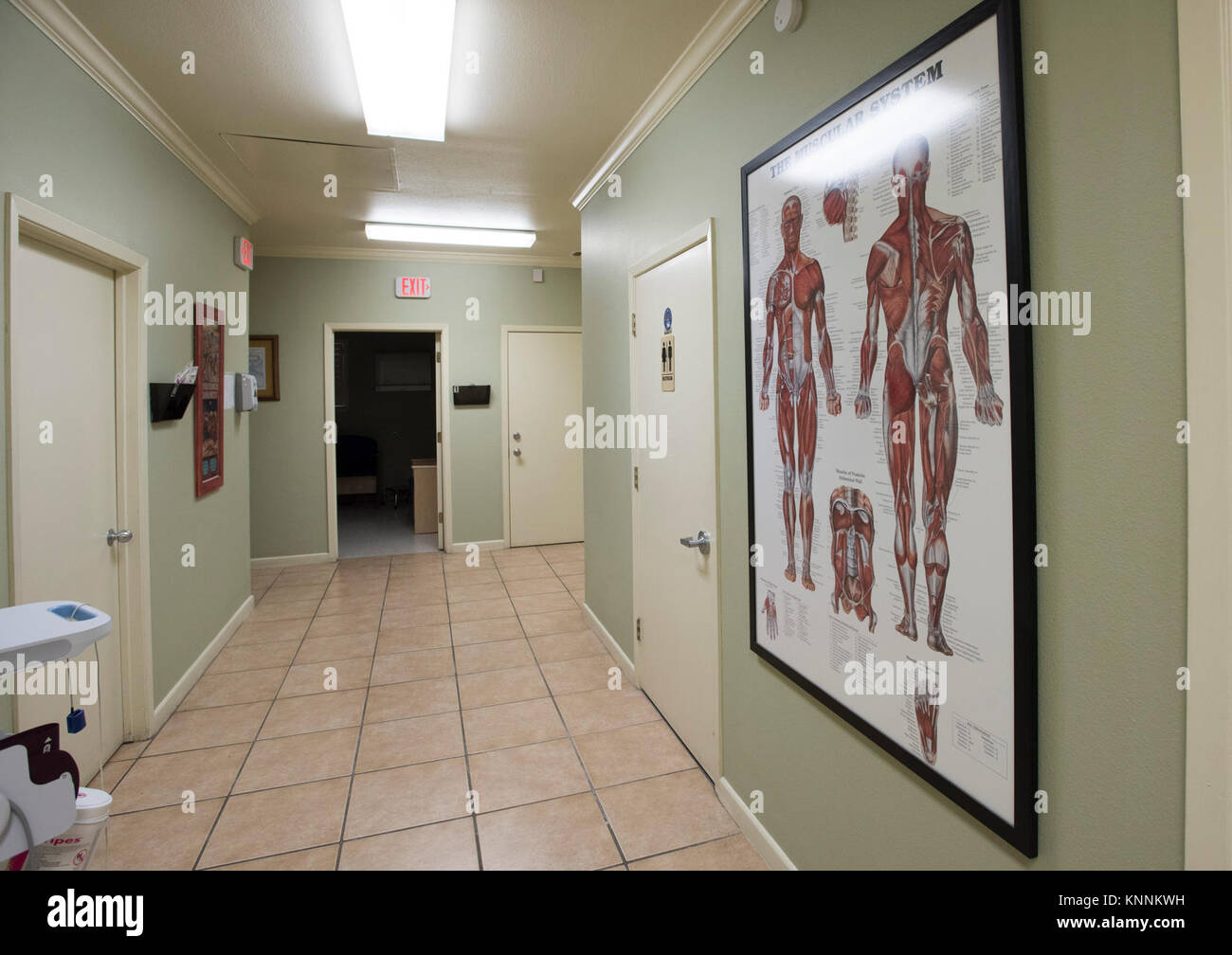 Hallways in the Lytle Community Health Center, on 19010 Priest Blvd