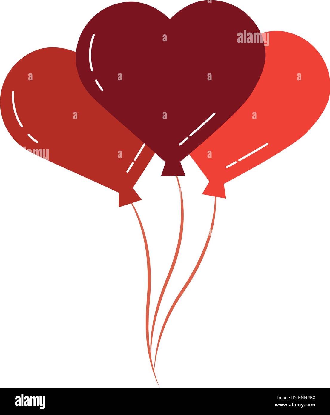 bunch balloons shaped heart love romantic Stock Vector Image & Art - Alamy