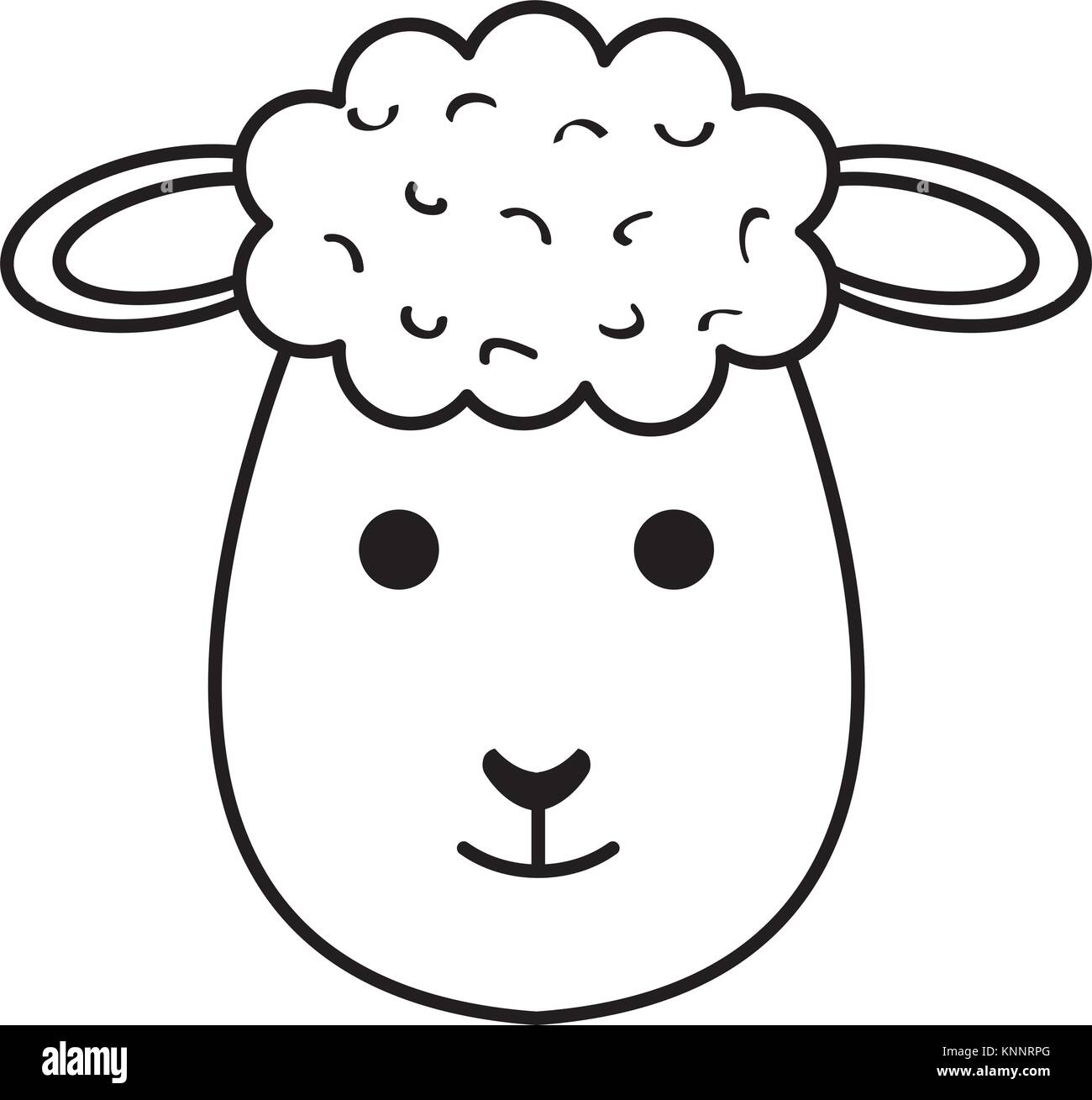 cute sheep character icon vector illustration design Stock Vector Image ...
