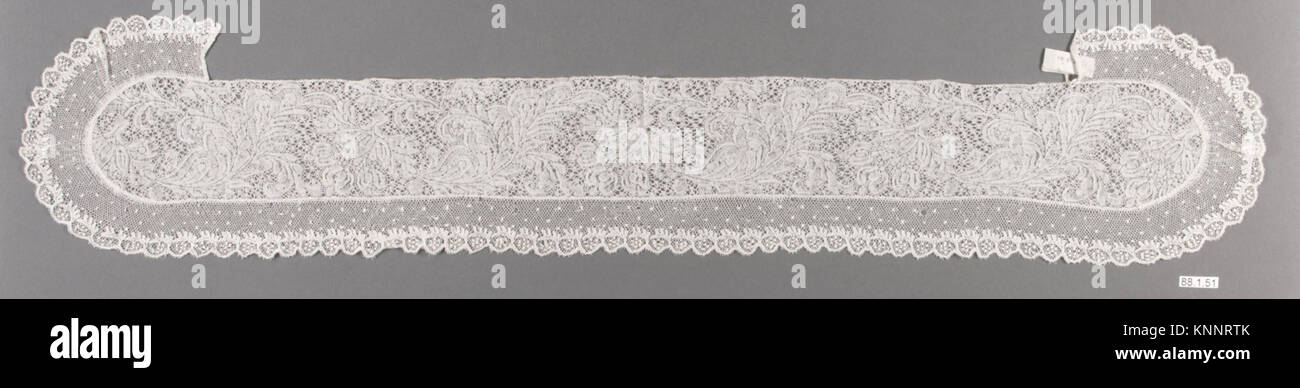 This 17th-century collar is an example of European needle lace. It is ...