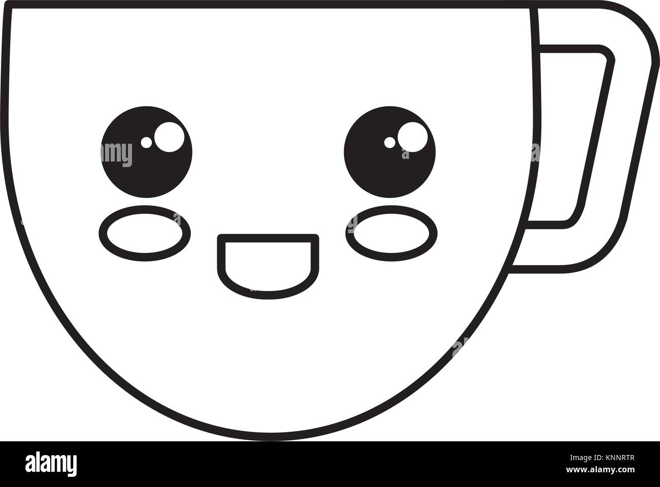 coffee cup kawai character vector illustration design Stock Vector ...