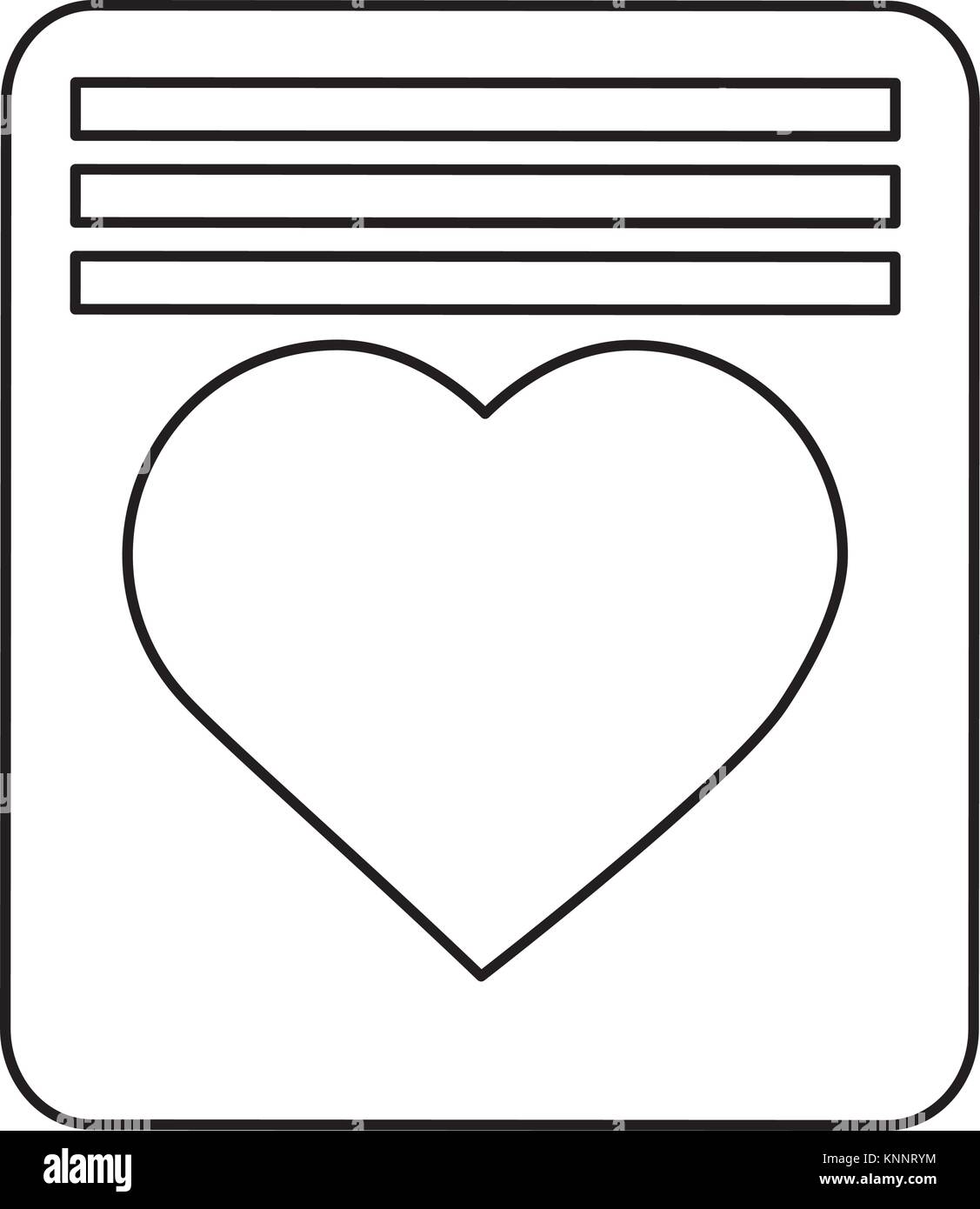 valentines day letter card greeting heart love Stock Vector Image & Art ...