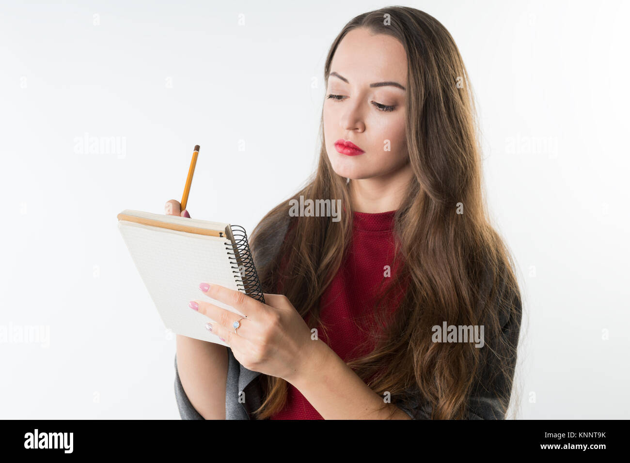 Girl with Sketchbook stock photo. Image of happy, idea - 18502004