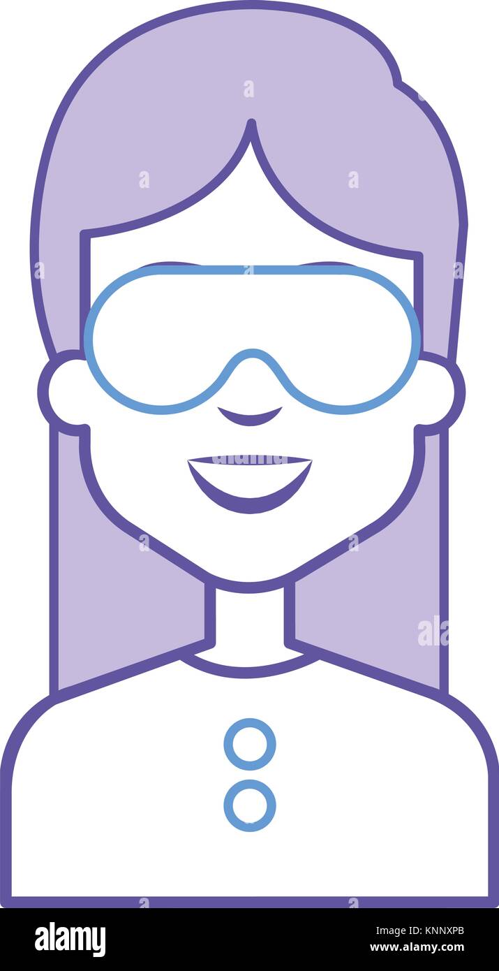 woman with sleeping mask vector illustration design Stock Vector Image ...