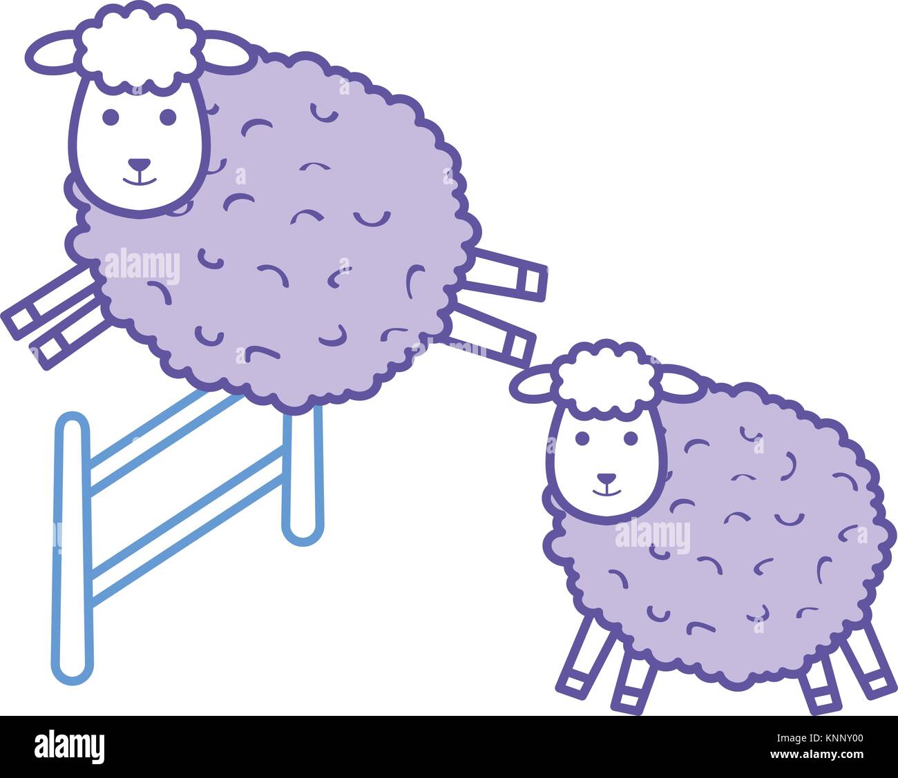 cute sheep jumping fence character icon vector illustration design ...