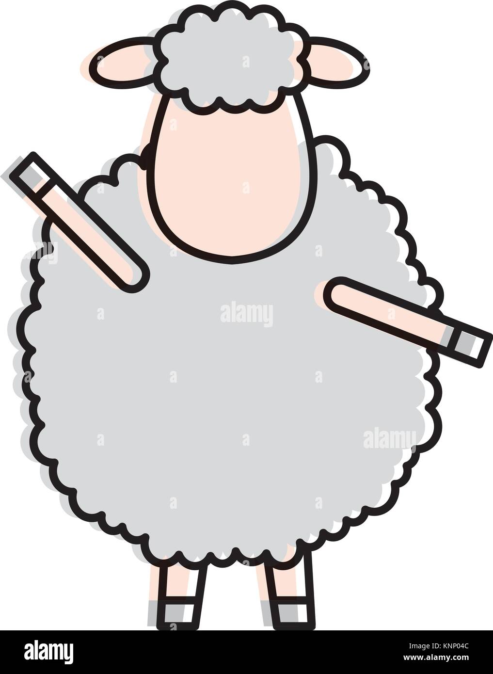 cute sheep character icon vector illustration design Stock Vector Image ...