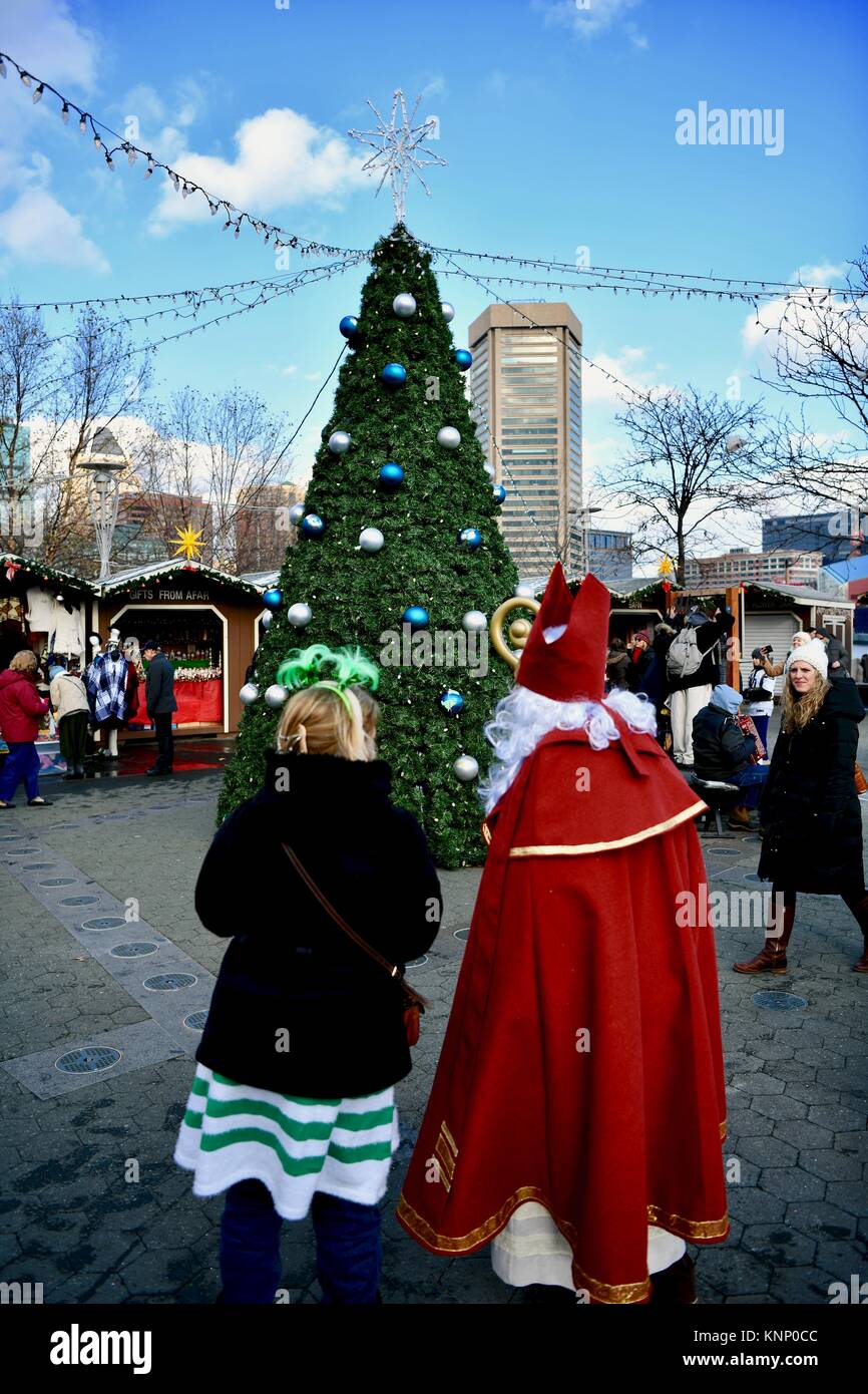 German inspired Christmas Village in Baltimore, MD, USA Stock Photo Alamy