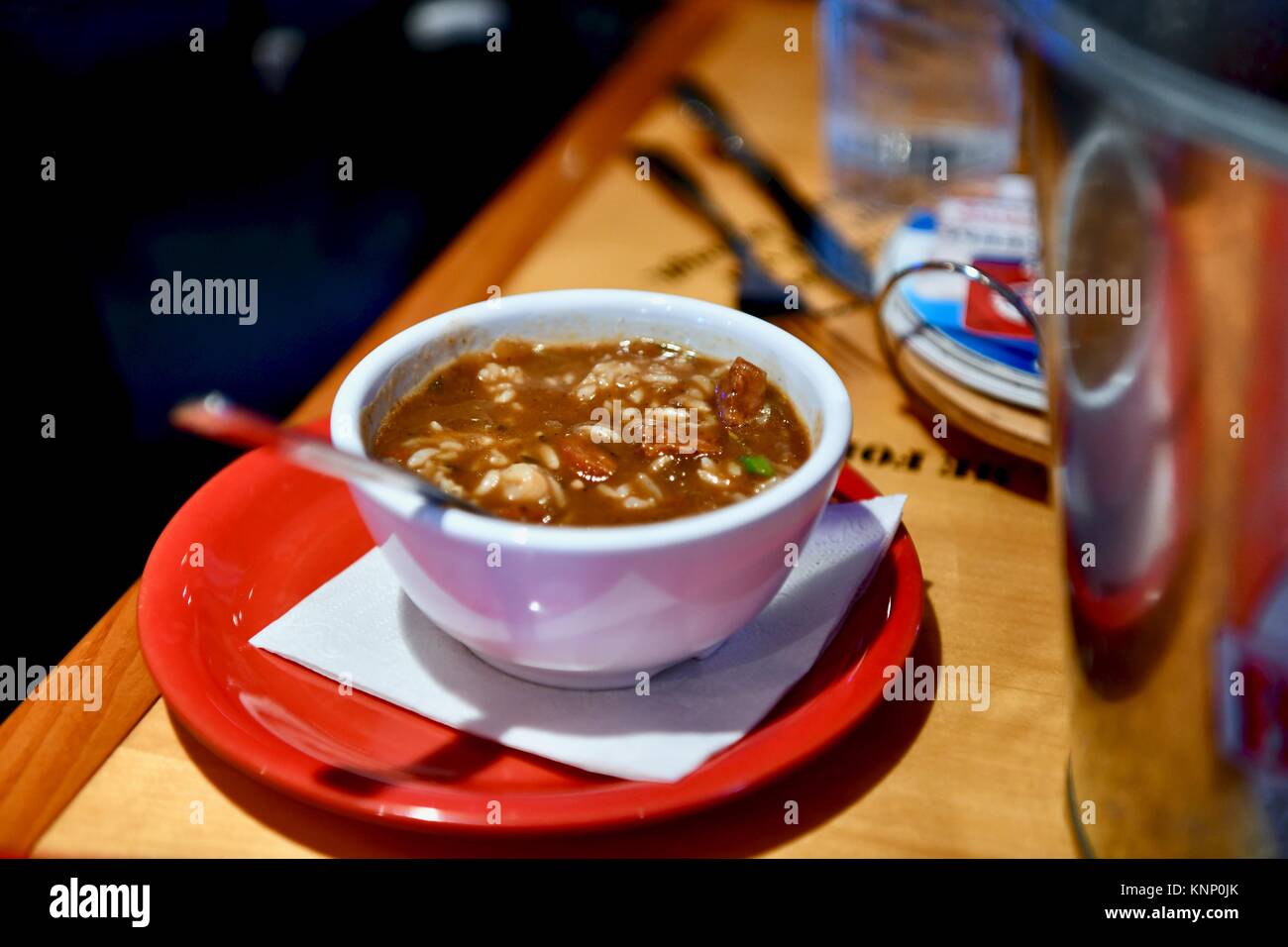 Cup of gumbo at Bubba Gump Shrimp Co Stock Photo Alamy