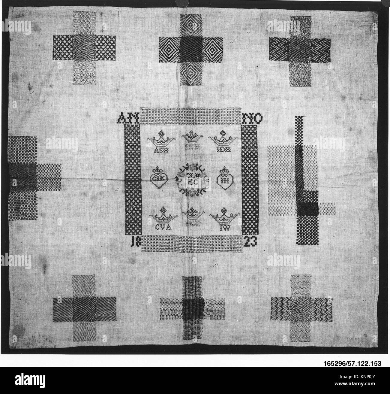 Embroidered darning sampler MET 165296 Embroidered darning sampler MET ...