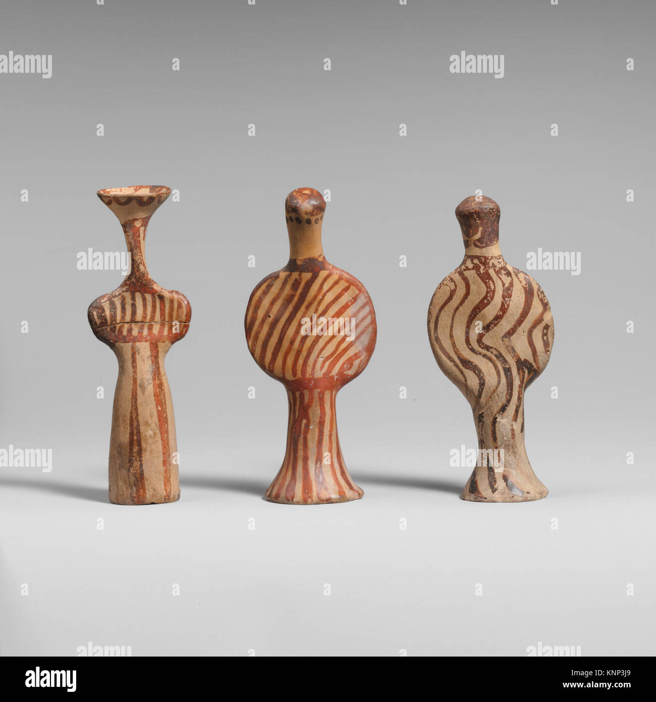 Three Mycenaean Helladic terracotta female figurines from 1400–1300 B.C ...