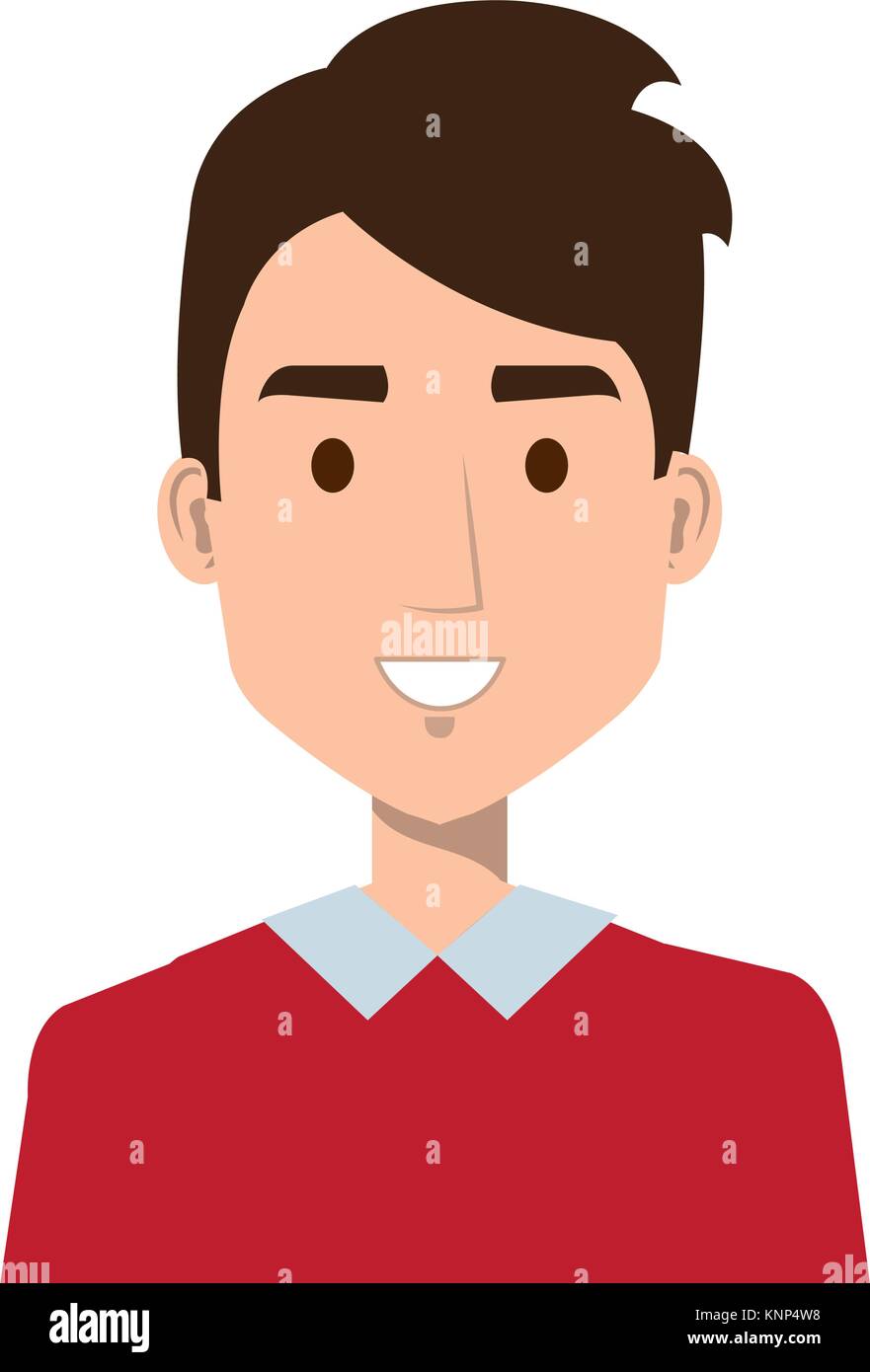 young man model avatar character vector illustration design Stock ...