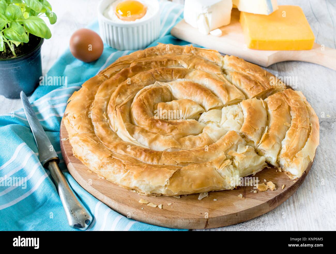 Baked cheese pie Stock Photo - Alamy