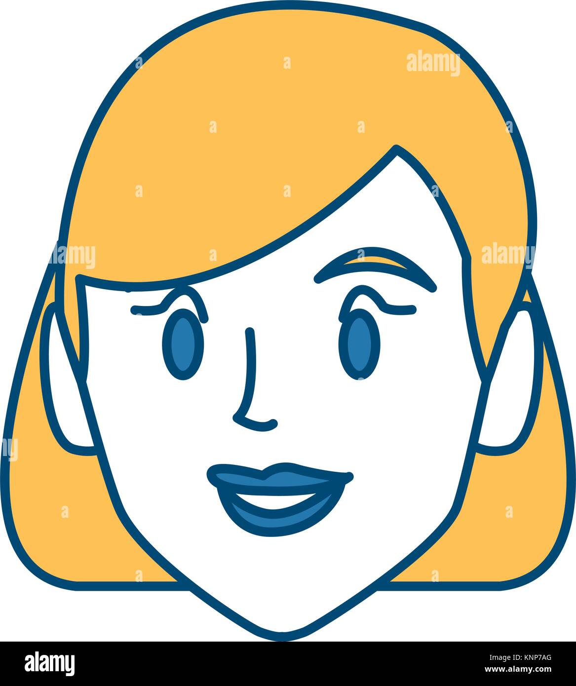 Young woman face smiling Stock Vector Image & Art - Alamy