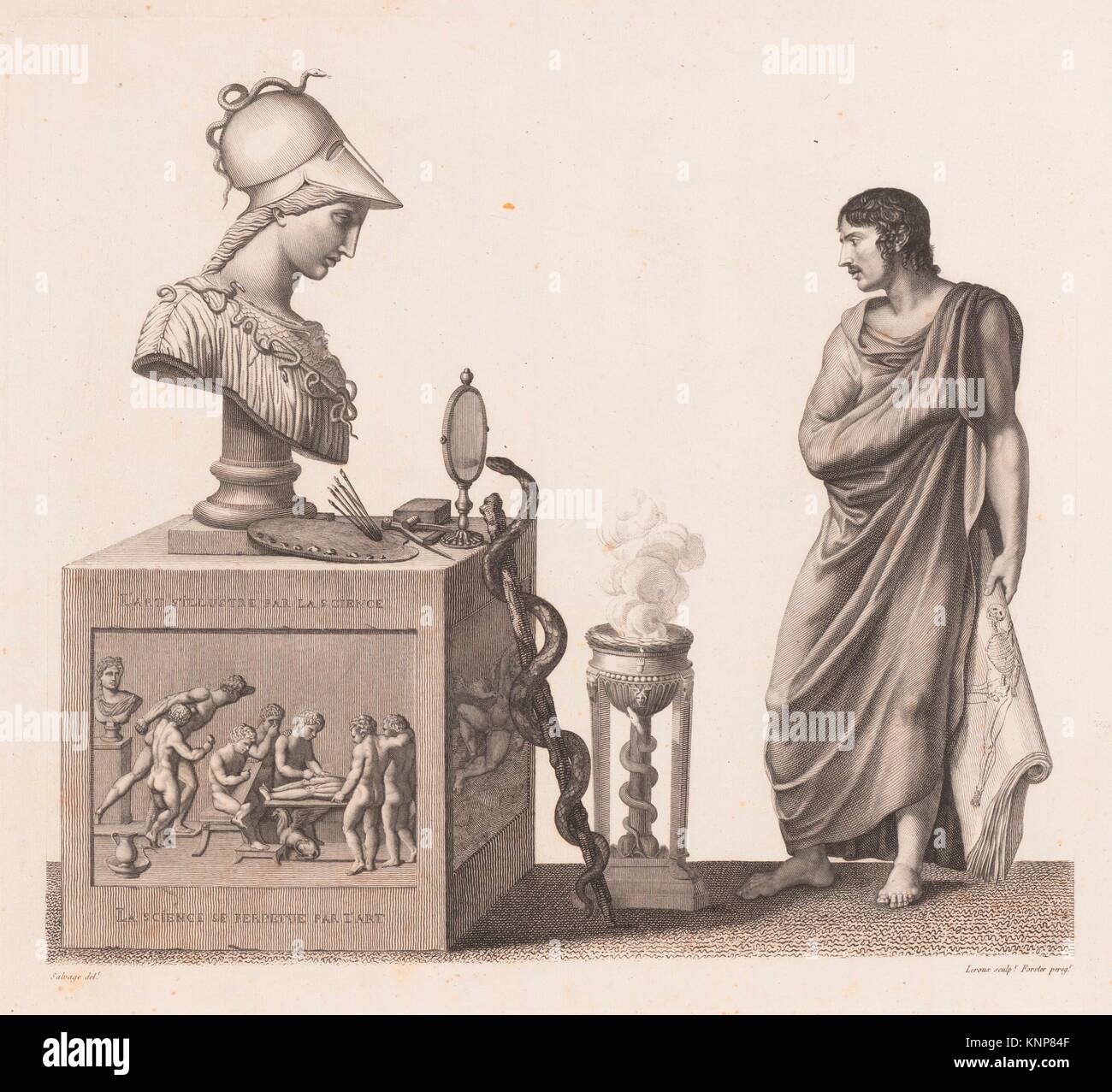 Anatomie du gladiateur combattant applicable aux beaux arts, ou Traité des os, des muscles, du mécanisme de mouvemens, de proportions et des Stock Photo