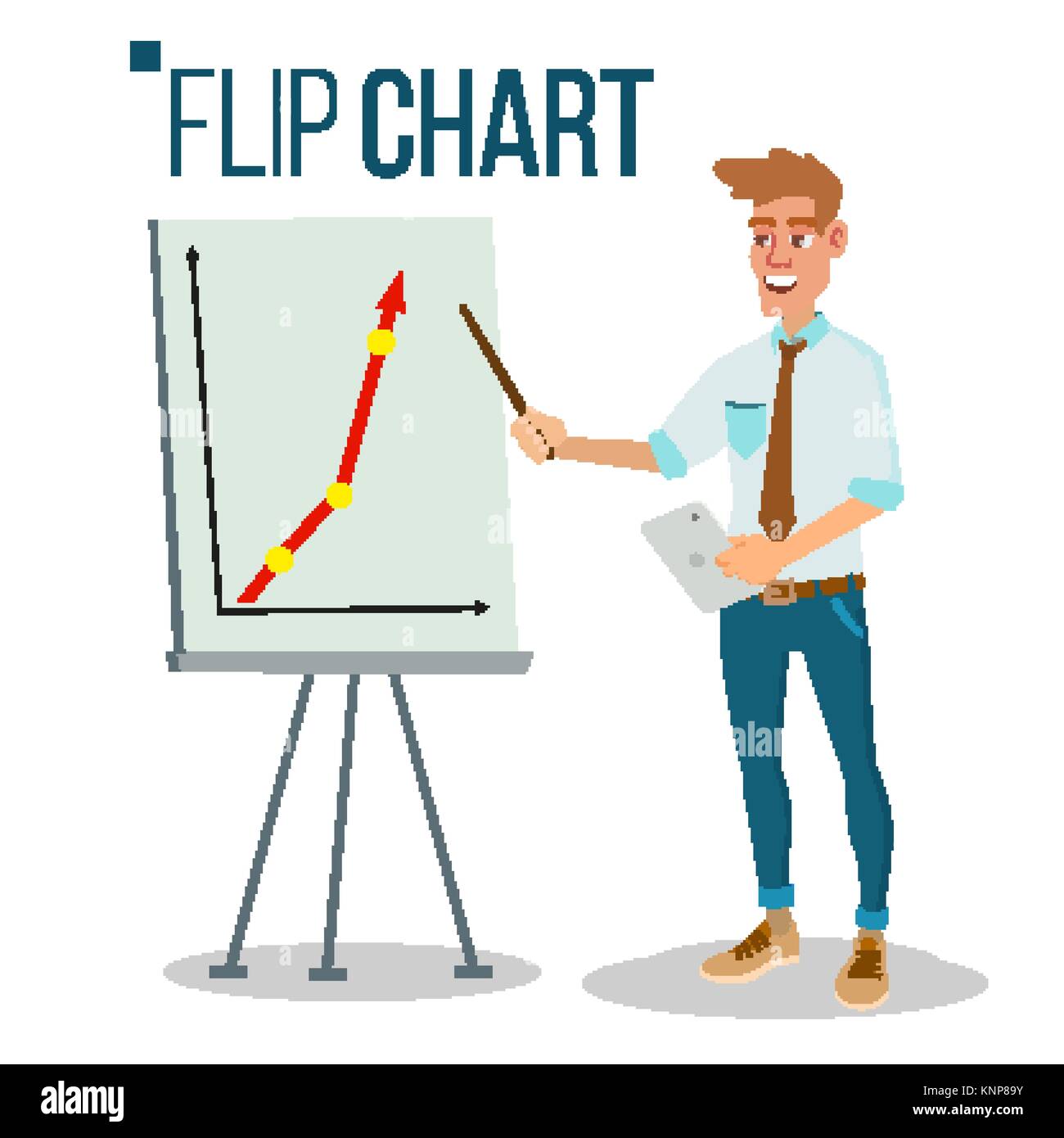 Flip Chart Drawing (Vector) Stock Vector - Illustration of show, meeting:  14690074