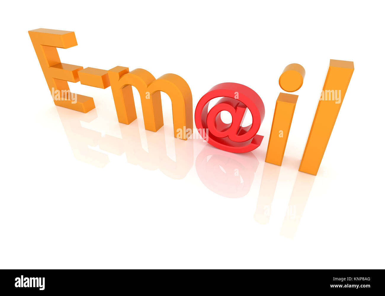Email Sign Sign 3D rendering of e-mail sign Stock Photo - Alamy