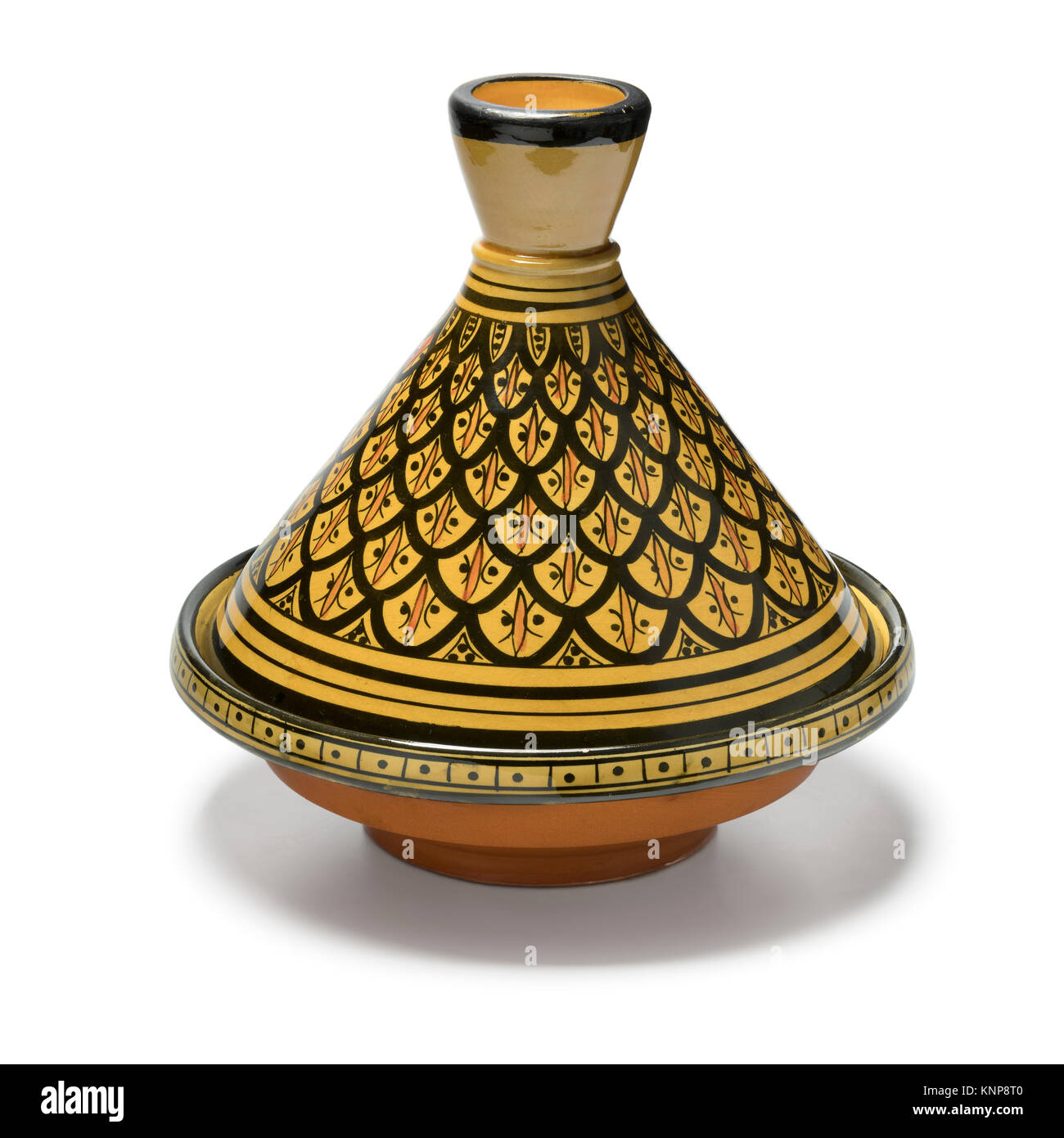 Moroccan handmade decorated tagine on white background Stock Photo Alamy
