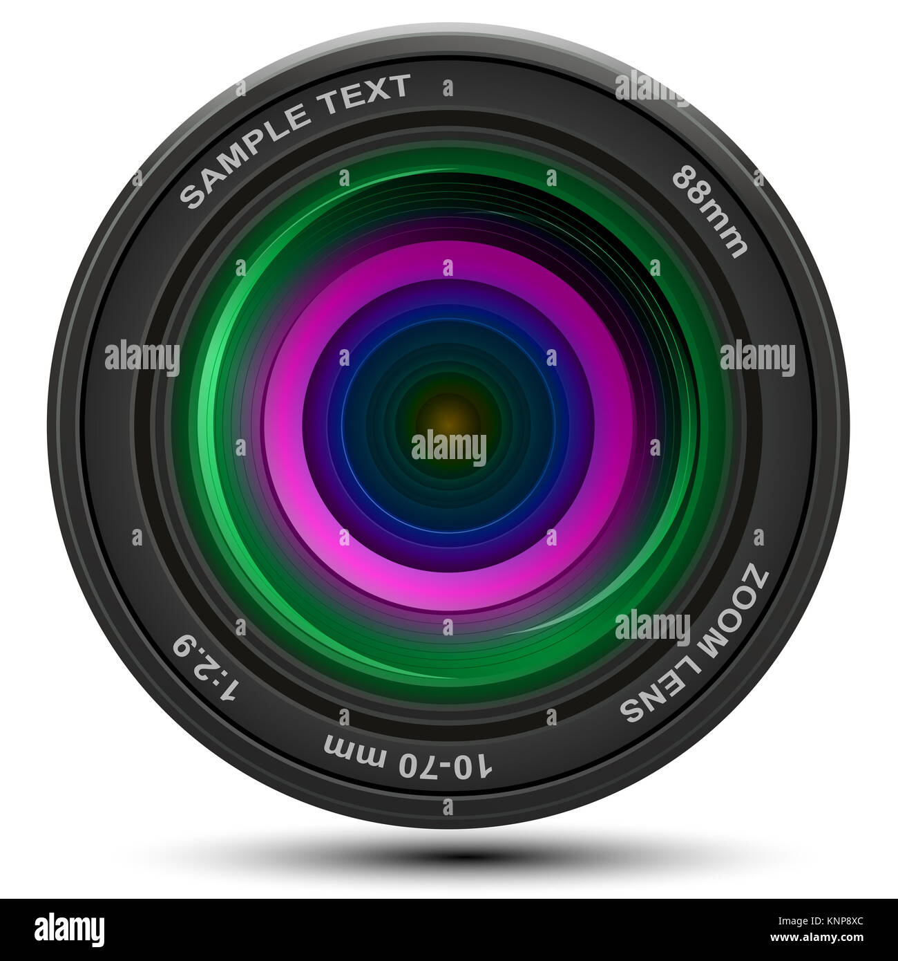 illustration of camera lens on white background Stock Photo Alamy