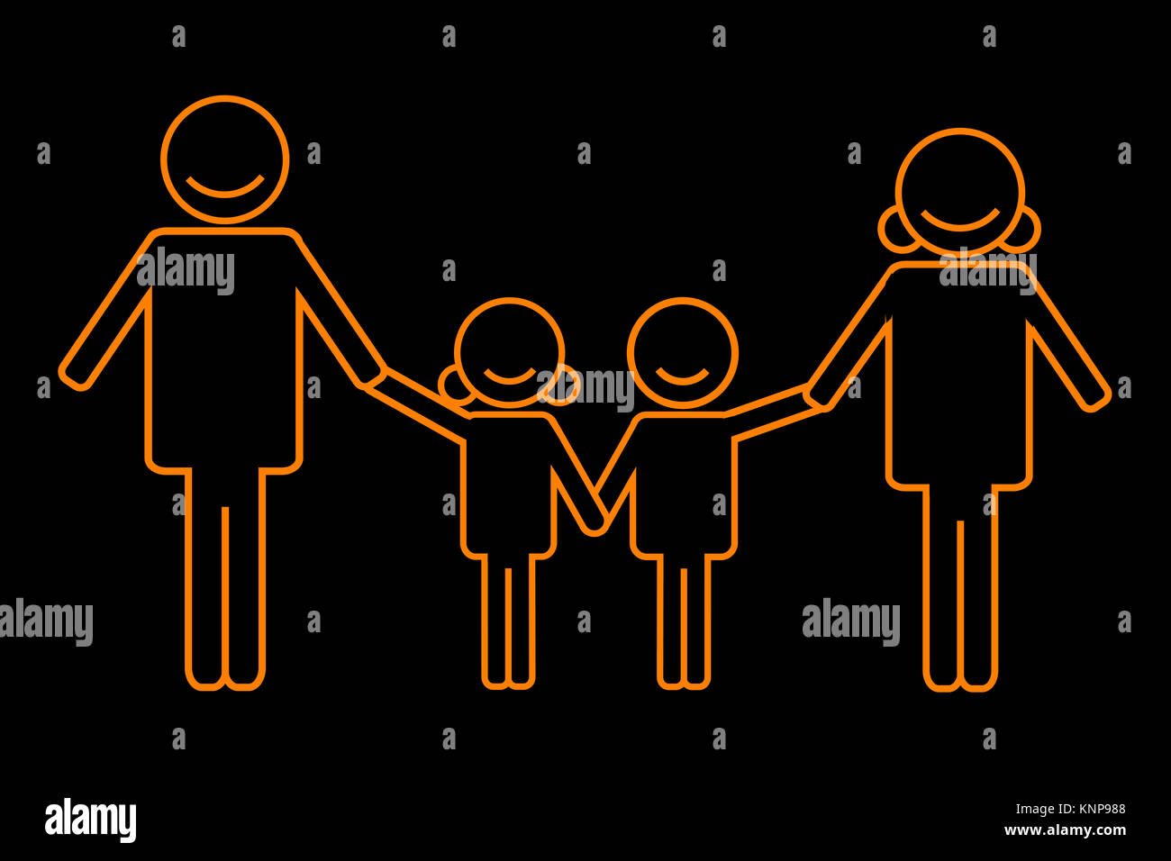 illustration of family icon on white background Stock Photo - Alamy