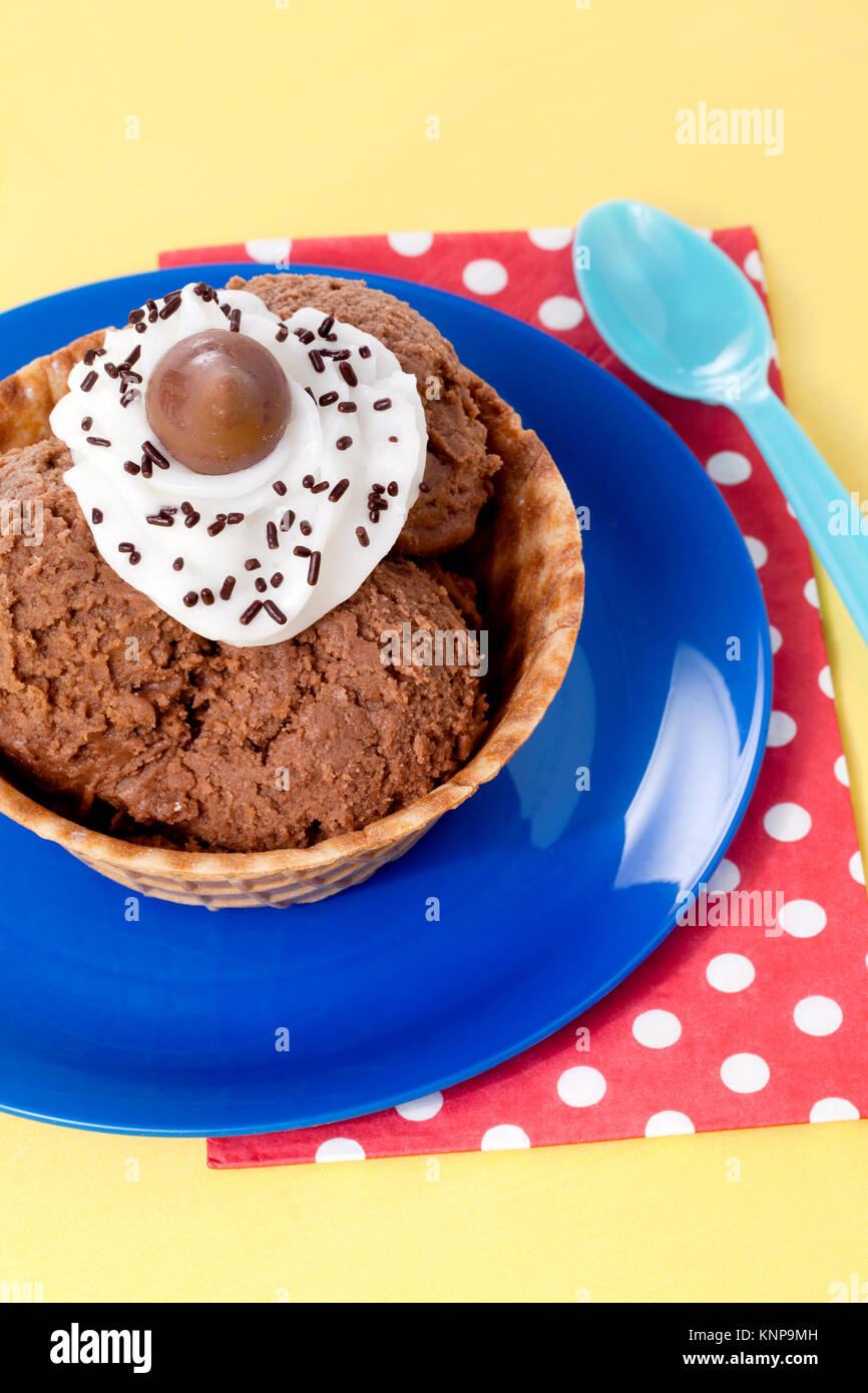 chocolate ice cream dessert Stock Photo Alamy