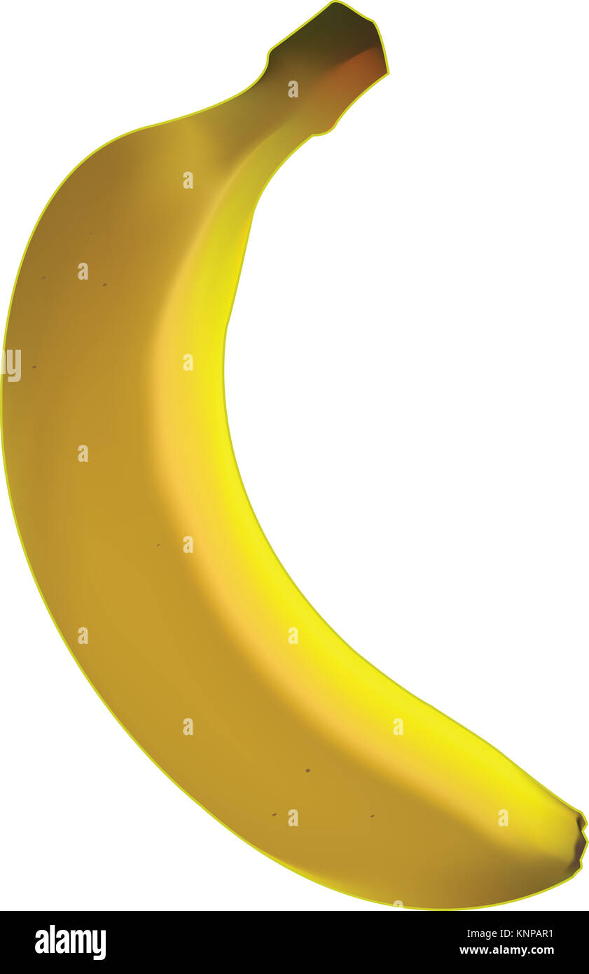 illustration cartoon banana vector file on white background Stock Photo