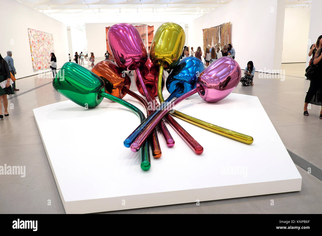 Jeff koons tulip flower sculpture hires stock photography and images