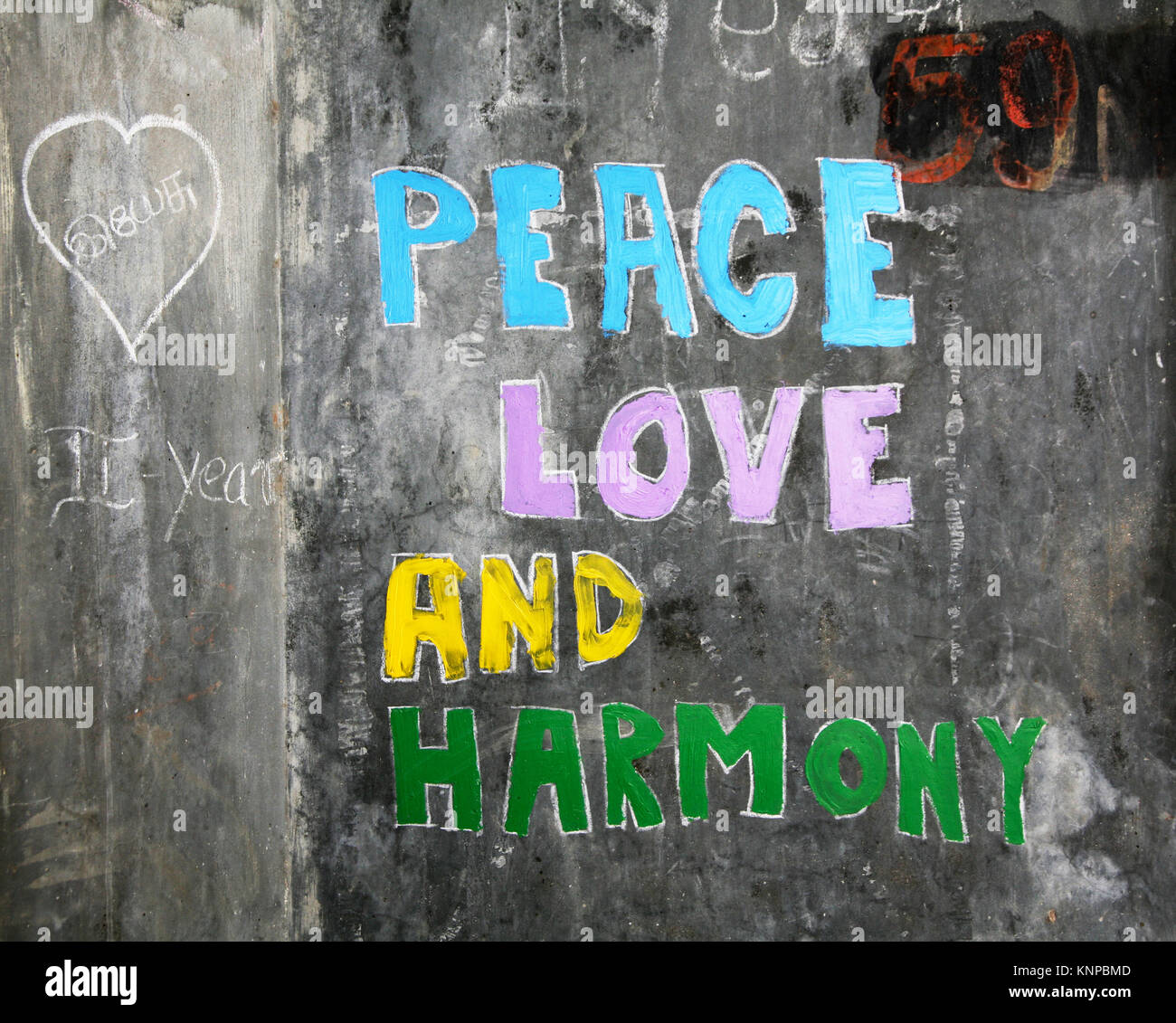 Peace, Love and Harmony Stock Photo