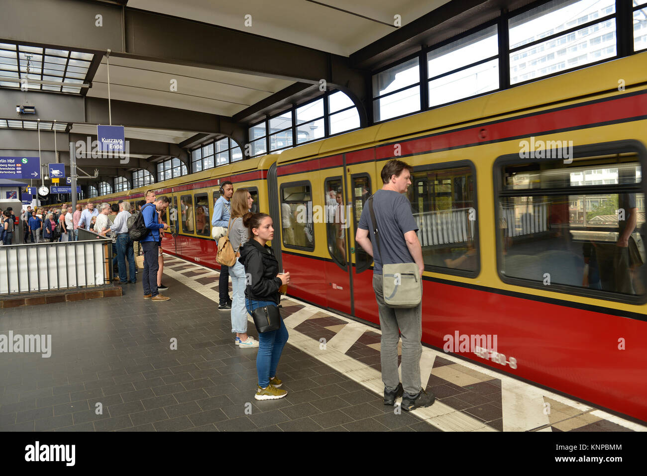 City railroad, railway station zoo, Charlottenburg, Berlin Germany, S-Bahn, Bahnhof Zoo, Berlin Deutschland Stock Photo