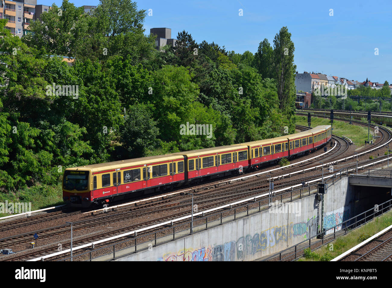 City railroad, Behmstrasse, mineral spring, middle, Berlin, Germany, S-Bahn, Gesundbrunnen, Mitte, Deutschland Stock Photo