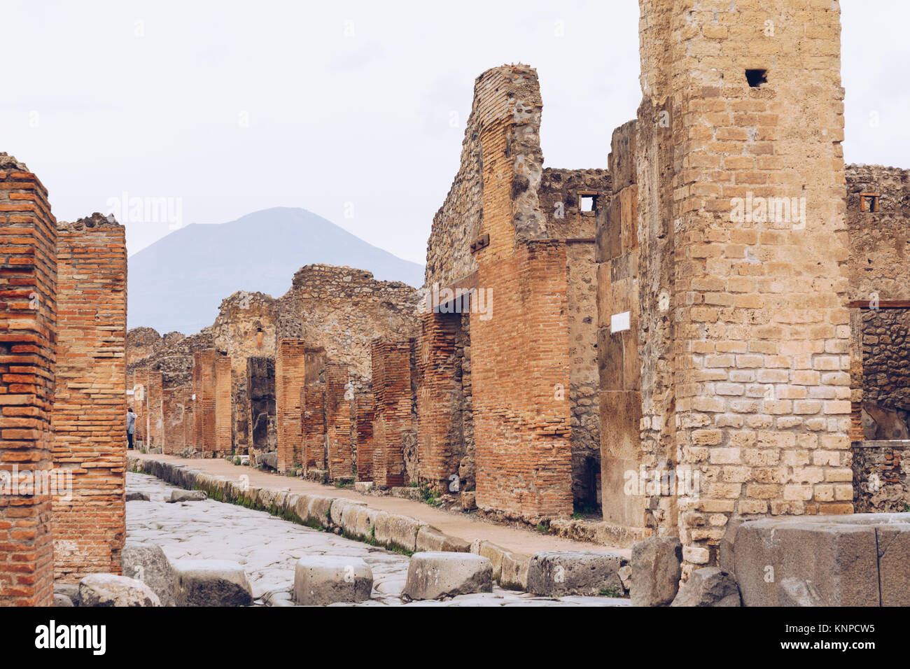 The famous antique site of Pompeii, near Naples. It was completely