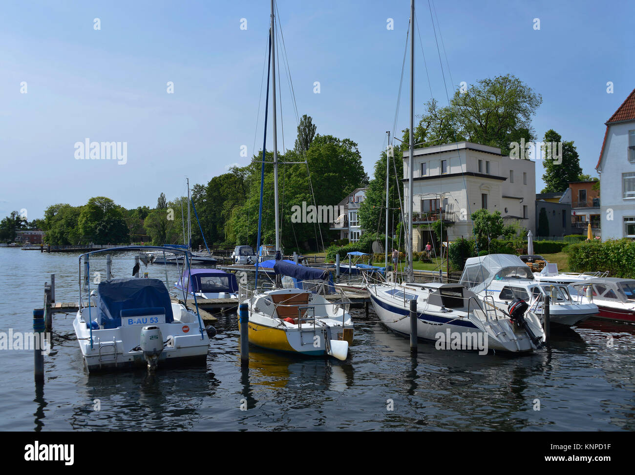 Sail boats, Gruenau, Koepenick, TreptowKoepenick, Berlin, Germany