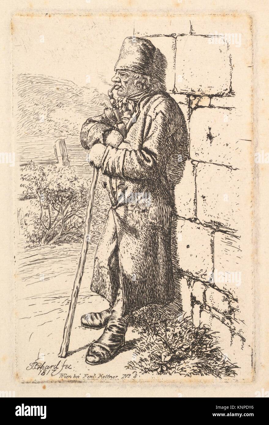 The Tobacco Smoker. Artist Johann Christoph Erhard (German, Nuremberg