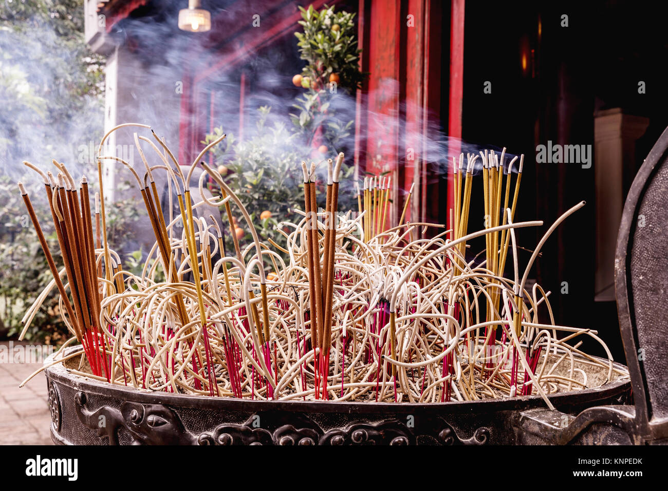 incense sticks at The Temple in Ha Noi Stock Photo - Alamy