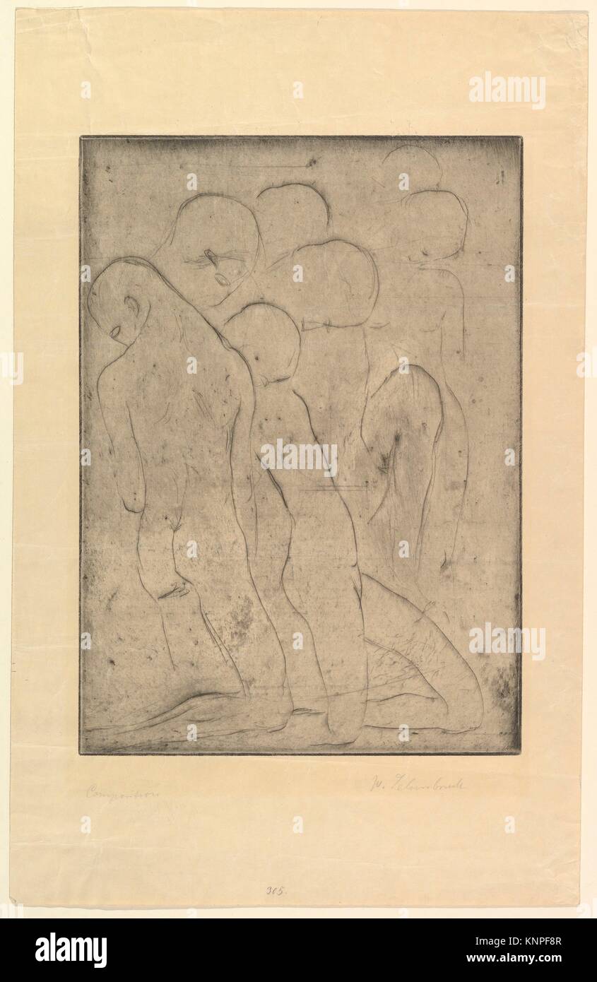 Composition (Große Komposition). Artist Wilhelm Lehmbruck (German