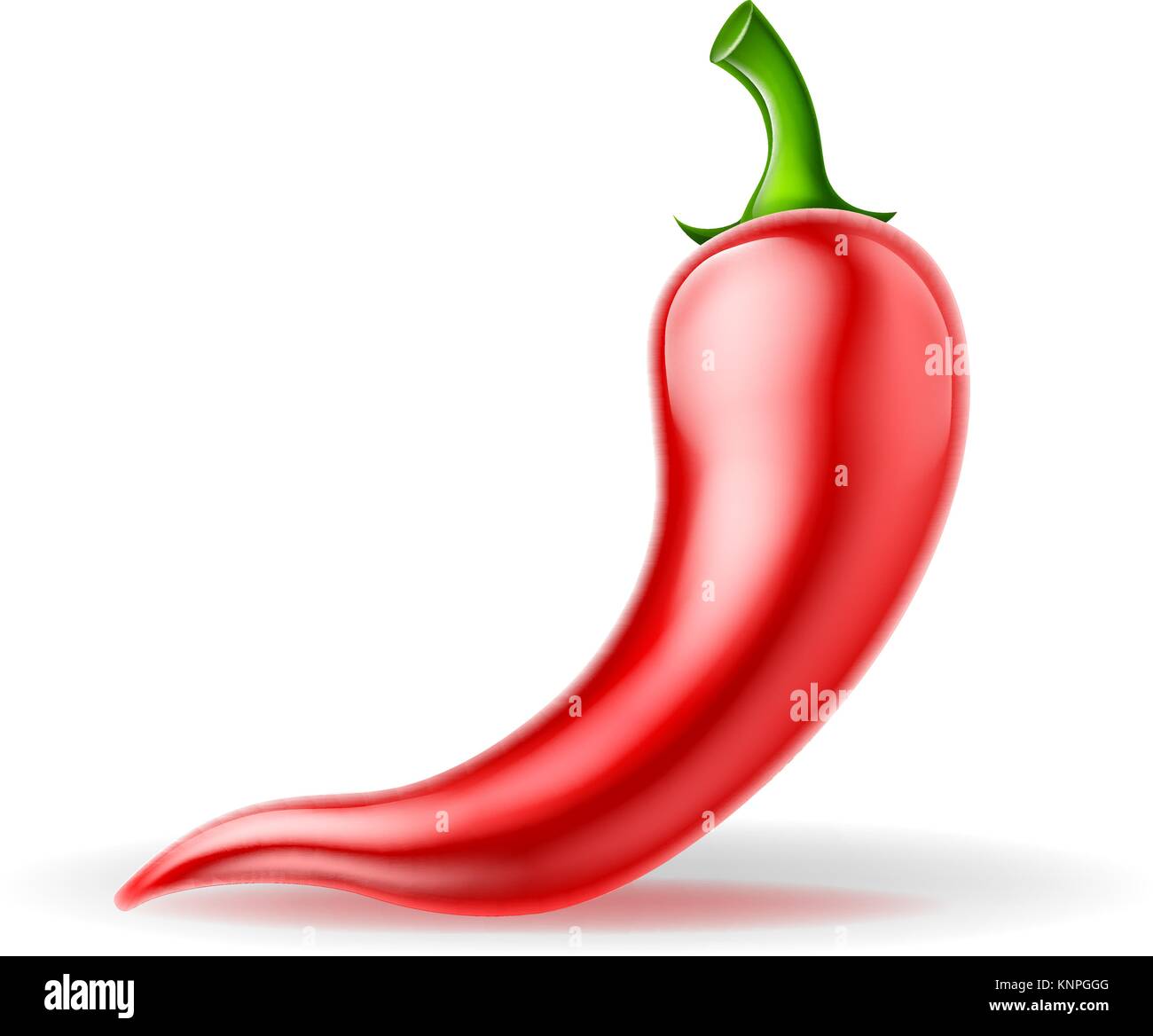 Red Chilli Pepper Vegetable Stock Vector