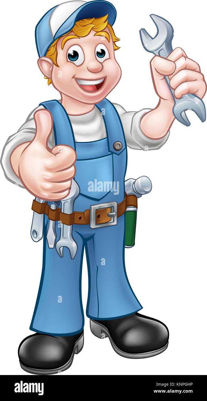 Plumber or Mechanic with Spanner Stock Vector Image & Art Alamy