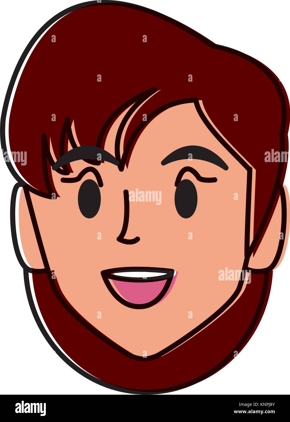 Young woman face smiling Stock Vector Image & Art - Alamy