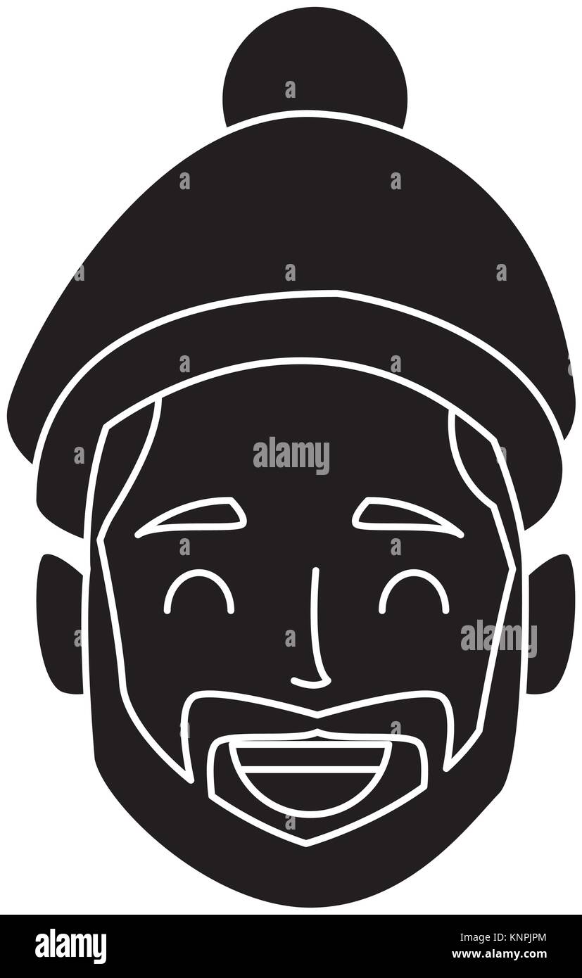 Young man with winter hat Stock Vector Image & Art - Alamy