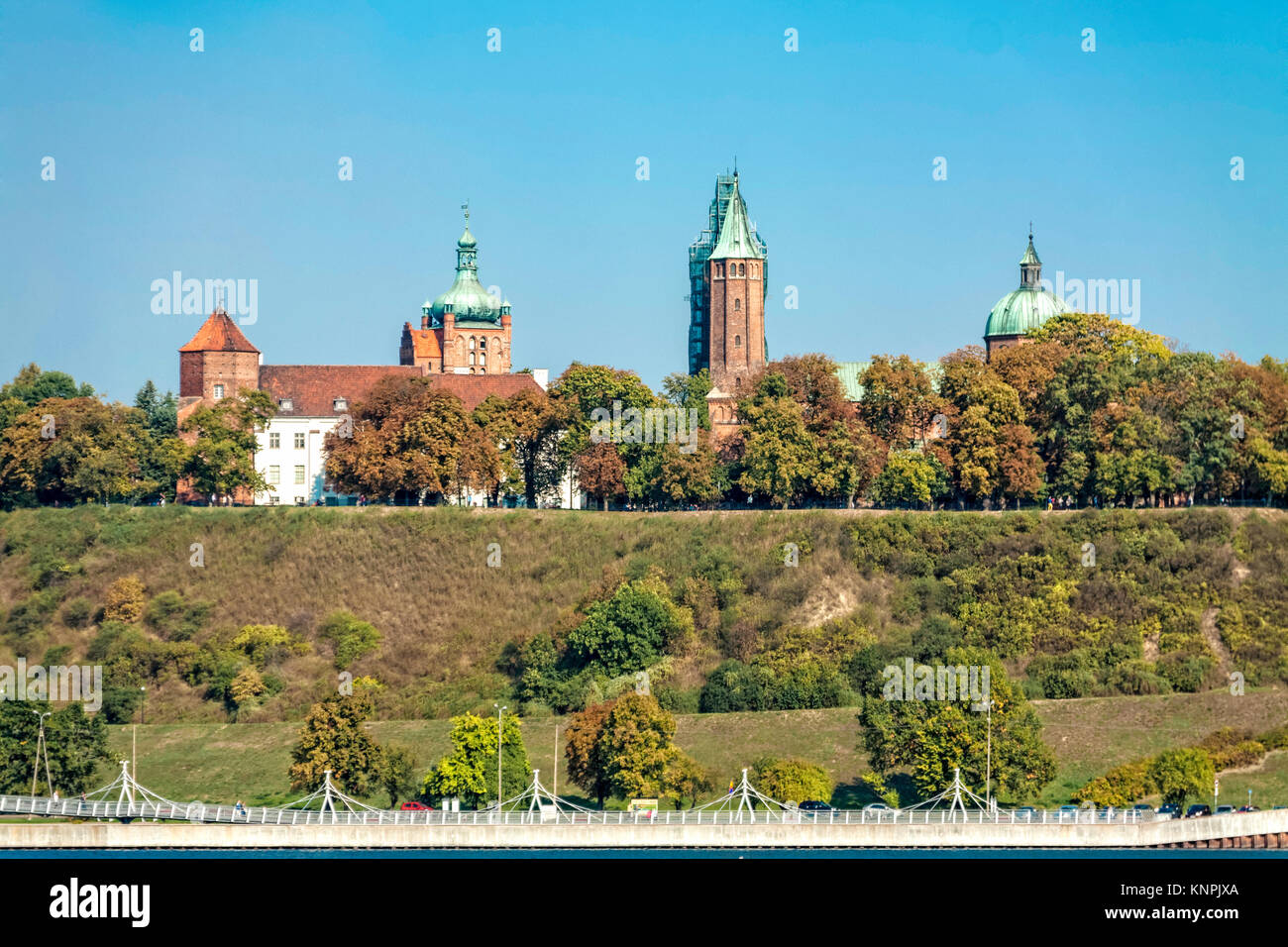 Tumskie Hill over the Vistula River in Plock, Poland Stock Photo