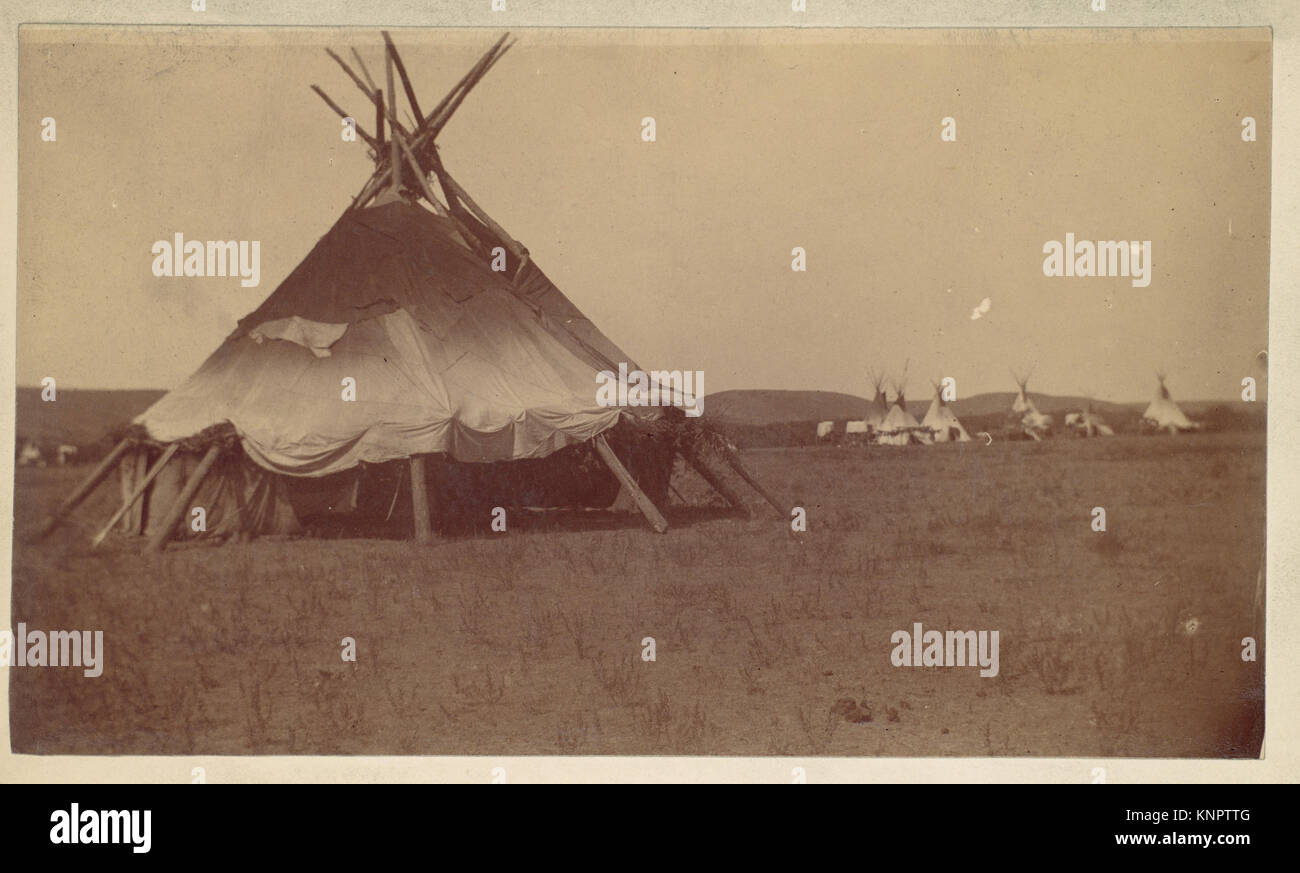 -Teepee in Native American Camp- MET DP115227 269549 Stock Photo - Alamy