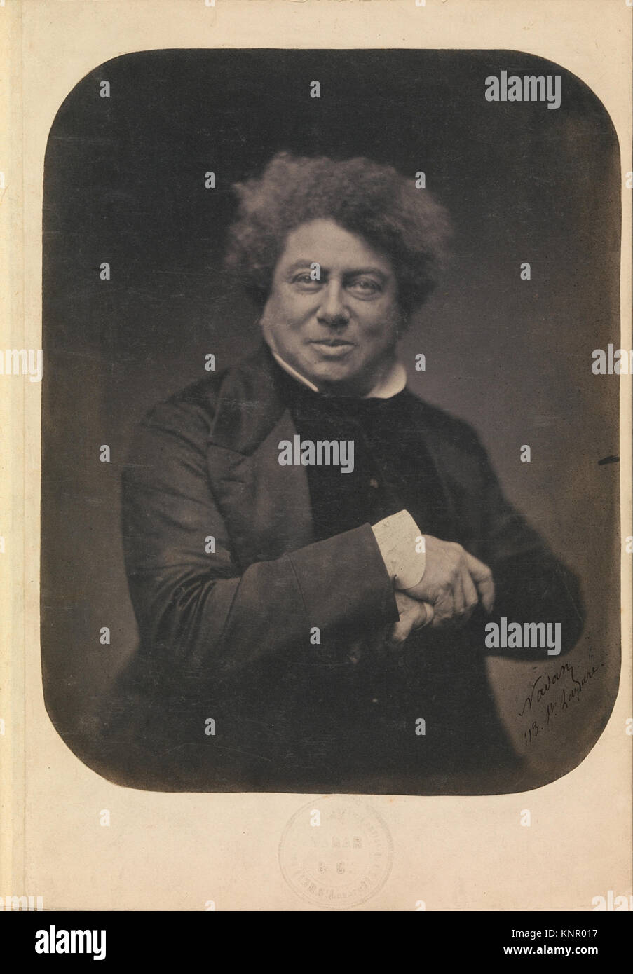 -Album Containing Photographs, Engravings, Drawings, and Publications Pertaining to Alexandre Dumas- MET DP279886 283117 Stock Photo