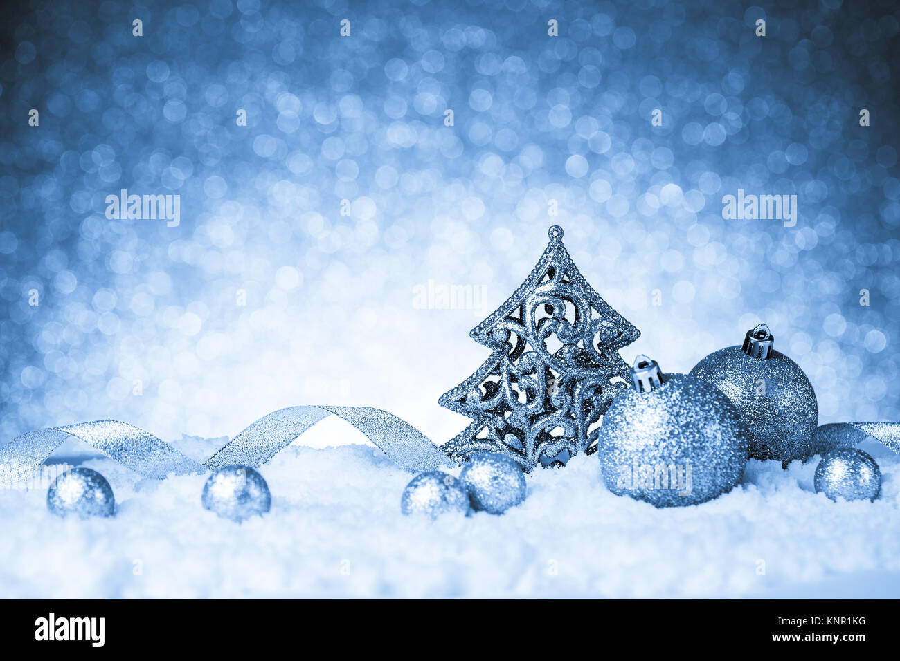 christmas fir tree decoration on glitter background Stock Photo - Alamy