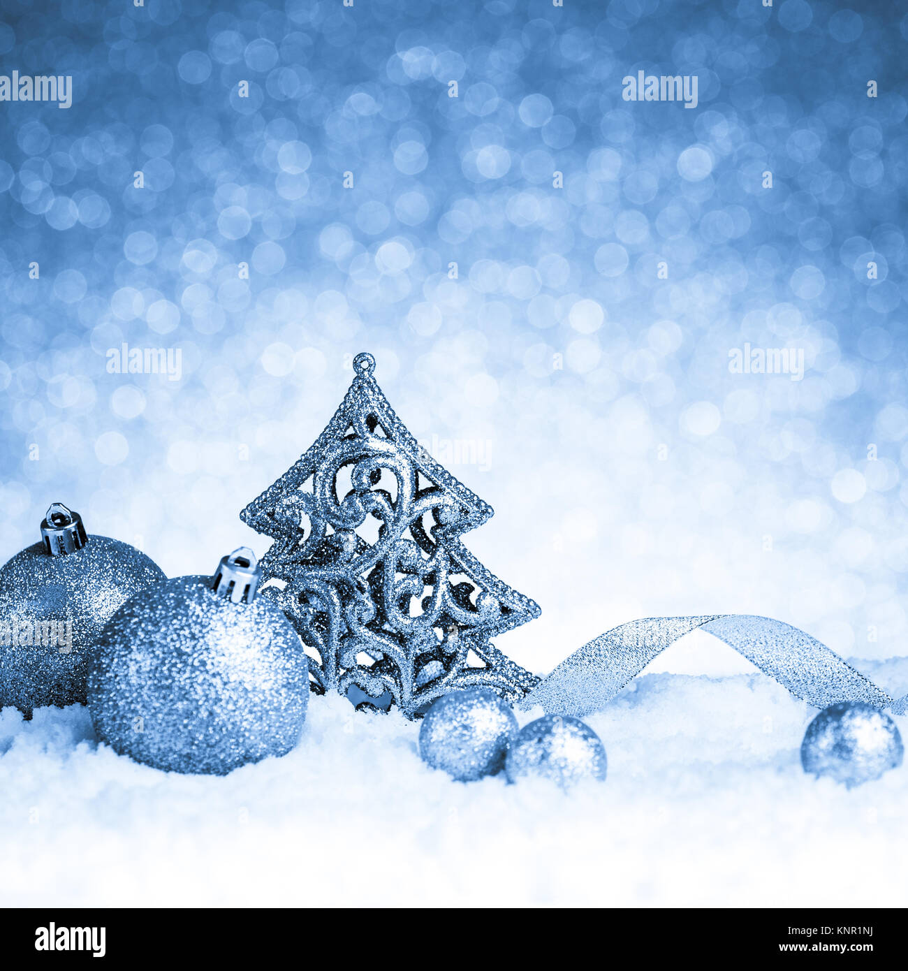 christmas fir tree decoration on glitter background Stock Photo - Alamy