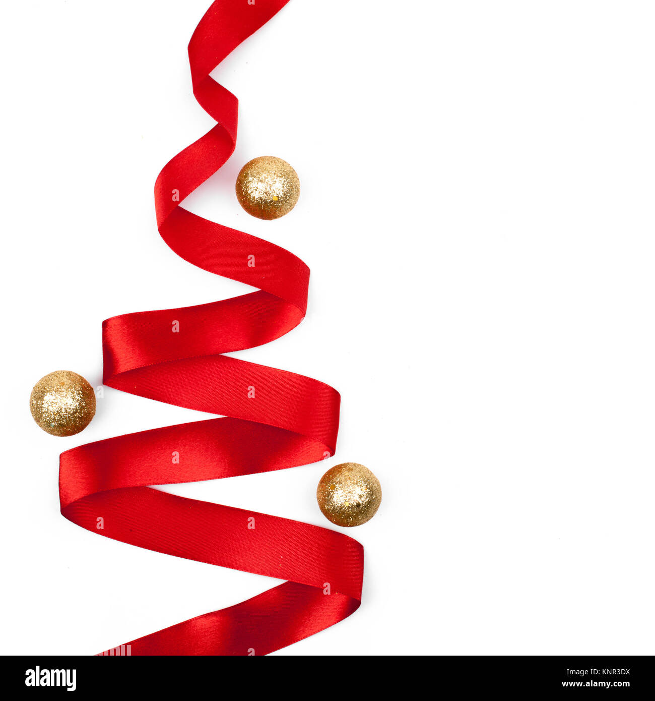 Christmas tree from ribbon isolated on white background Stock Photo - Alamy