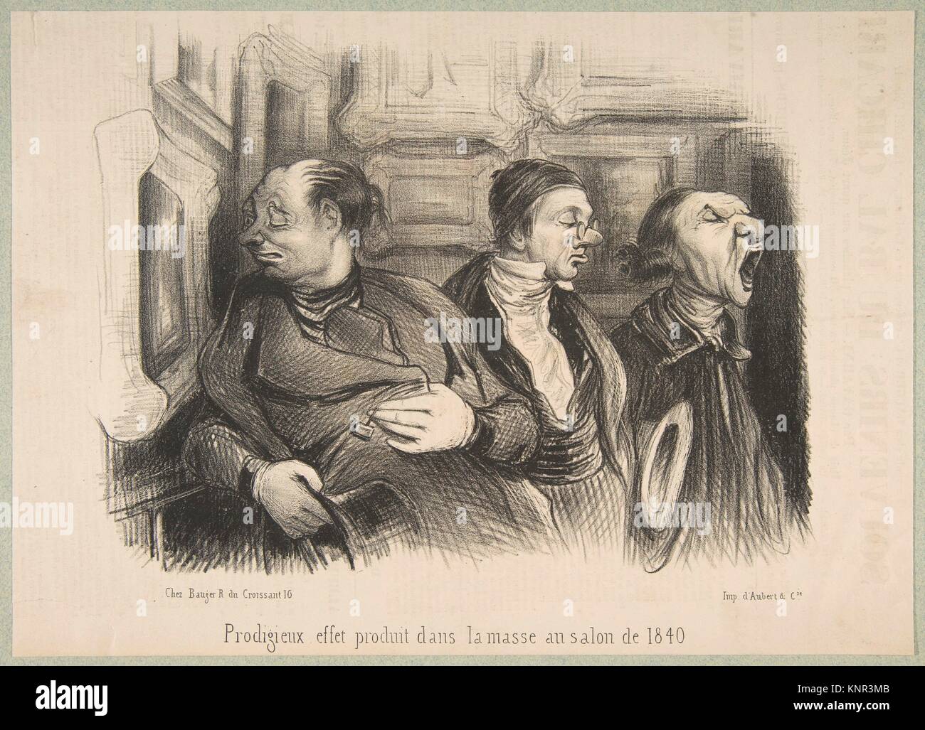 Prodigieux Effet Produit dans la Masse au Salon de 1840. Artist: Anonymous, French, 19th century; Printer: Aubert et Cie; Publisher: Bauger et Cie Stock Photo