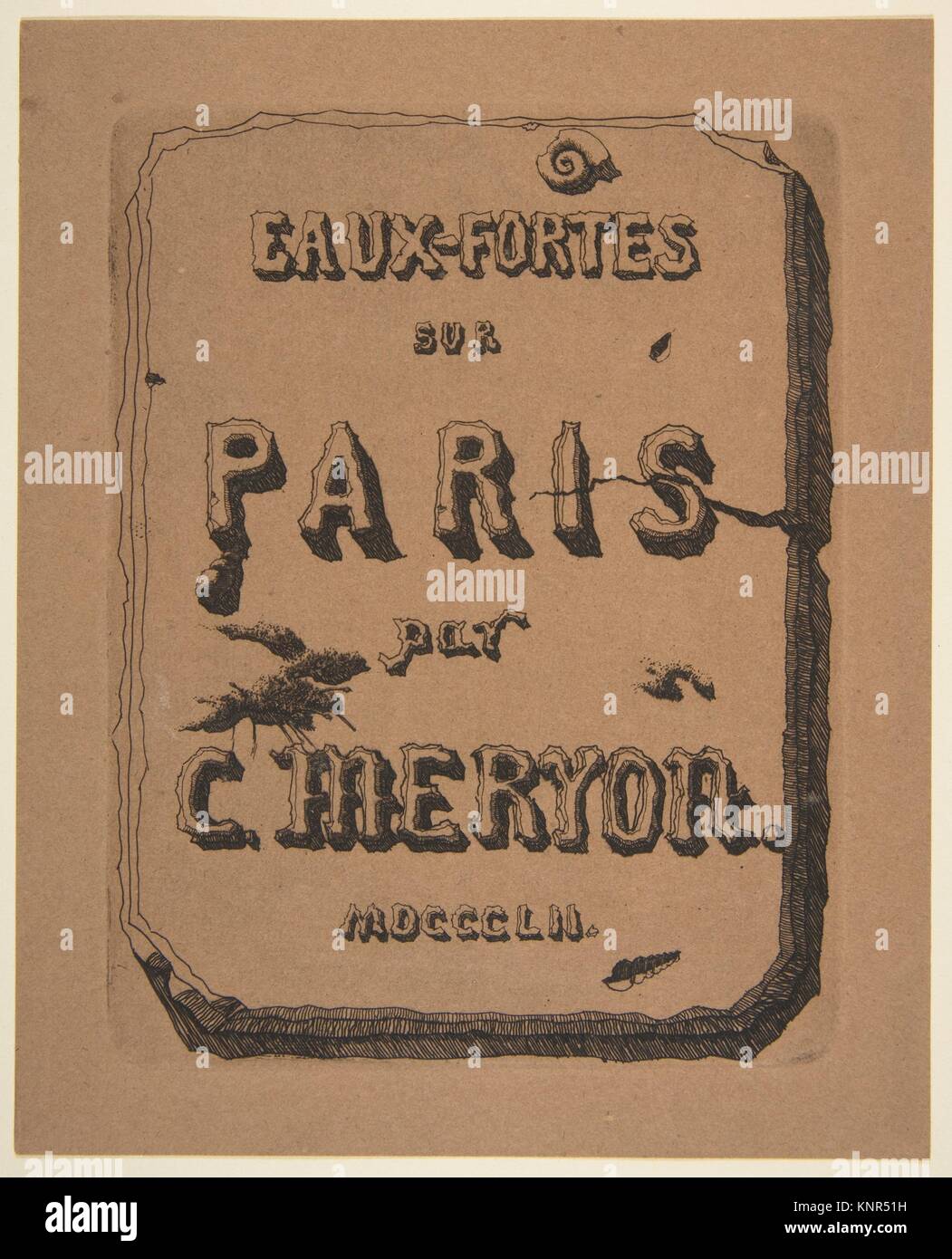 Etchings of Paris; Title page to the suite. Series/Portfolio Etchings of Paris; Artist Charles