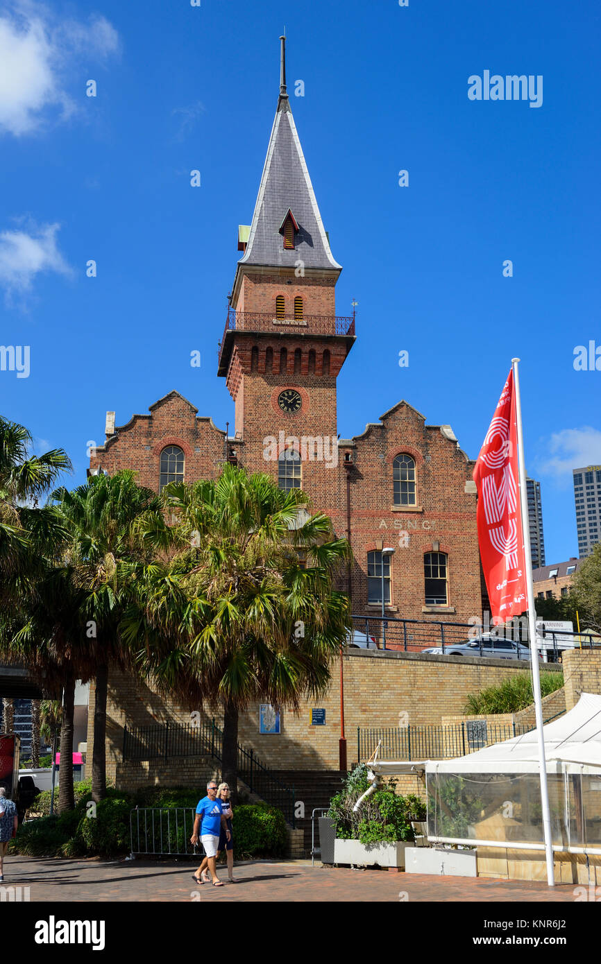 Clock tower of the historic Australasian Steam Navigation Company Building, The Rocks, Circular